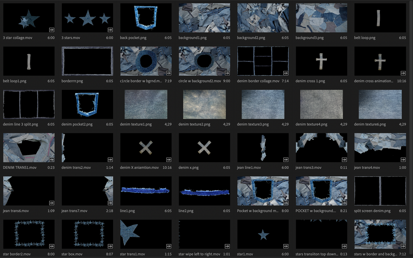 VFX ASSET PACK - "Denim Assets"